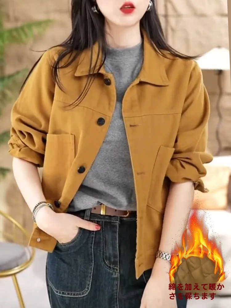 Утолщенная стеганая модная верхняя одежда из чистого хлопка в стиле ретро