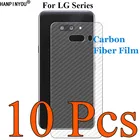 10 шт.лот для LG G8X V50S V50 ThinQ 5G V30 Plus V30s K11 G7 W10 W30 3D задняя пленка из углеродного волокна