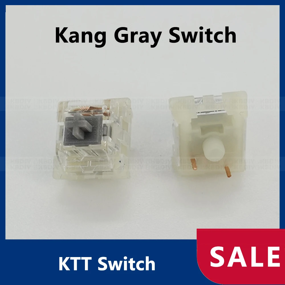 

Игровая механическая клавиатура KTT Switch Kang с серыми переключателями, тактильная RGB SMD 3pin, сделай сам, совместимая с комплектом TM980 TM680 GK61