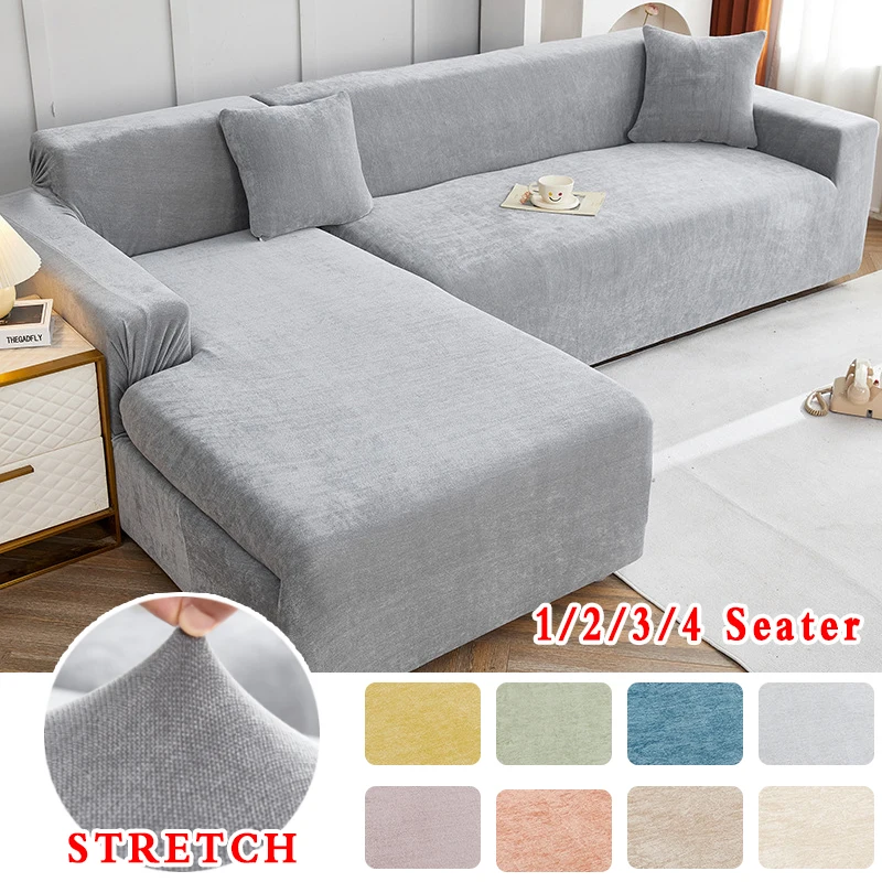 

Чехол-протектор для дивана, для домашних животных, шениловая ткань, моющийся съемный полноразмерный L-образный чехол для угловой кушетки на 1/2/3/4-местный диван