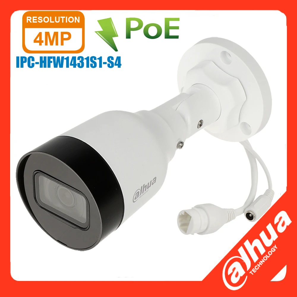

IP-камера Dahua Poe, Внешняя камера, 4 МП, цилиндрическая сетевая камера POE