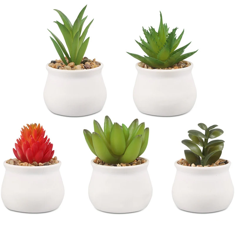 

Mini Artificial Plants Bonsai Small Simulated Tree Pot Grass Fake Flowers For Home Garden Office Table Room Decoration Ornaments