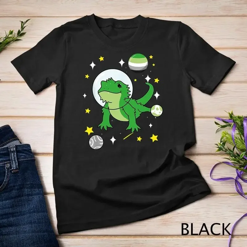 Фото Футболка унисекс Aromantic Bearded Dragon In Space Aromantic Pride №1