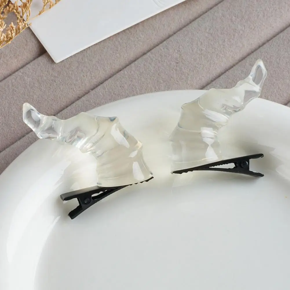 Легкие аксессуары для волос в форме дьявольского рога на Хэллоуин набор заколок