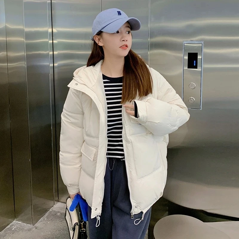 Зимнее свободное пальто большого размера женские парки пуховая хлопковая