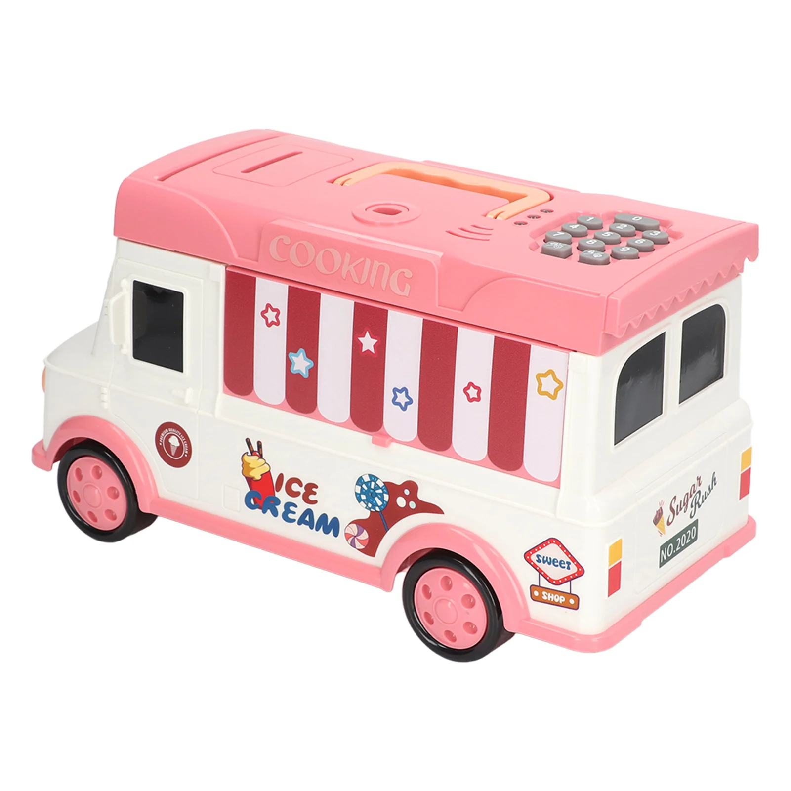 

Новые детские подарки Копилка в форме автобуса пароль дистанционное управление музыка мини Банкомат наличные монеты копилка