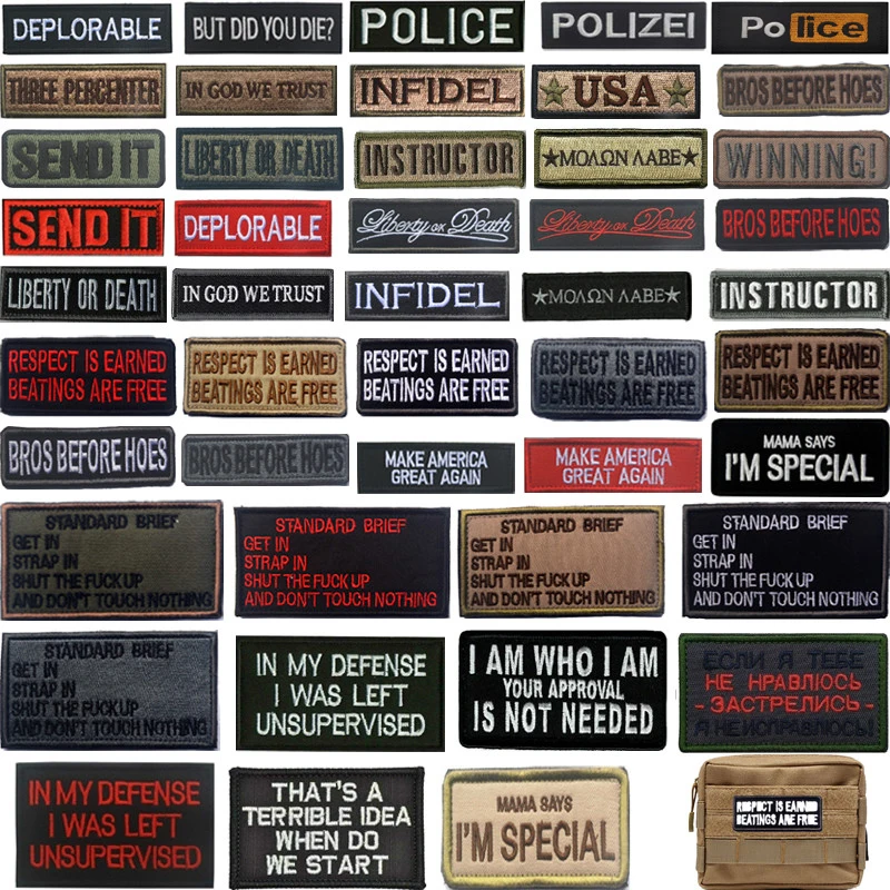 

Badges Hook Patches IN GOD WE TRUST Embroidery Patch Emblem Armbands Clothes Patches for Backpacks Caps Vests Bags Insignia