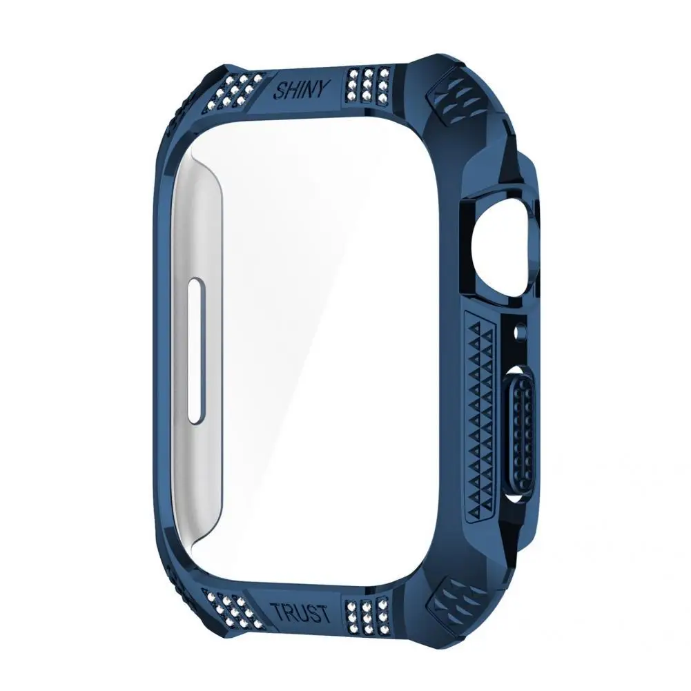 

Shockproof Electroplating Watch Protective Cover with Tempered Glass