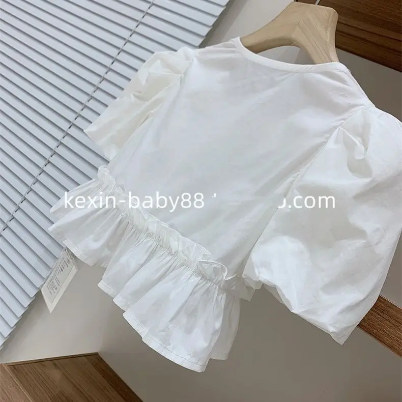 Новинка 2024 летняя детская повседневная футболка и джинсовые штаны для девочек