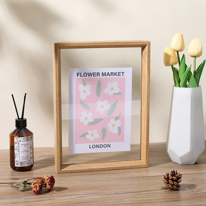 

1673liyou Simple wooden picture frame table 5 "6" 7 "8" 10 "A4 creative Chinese mounted wall picture frame