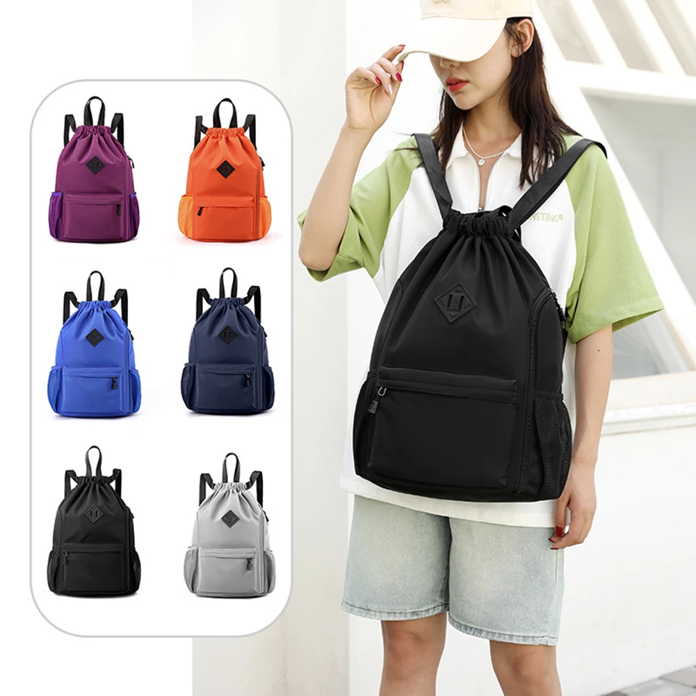 

Баскетбольный рюкзак на шнурке, водонепроницаемая нейлоновая сумка для тренировок, вместительная уличная сумка для плавания и скалолазания