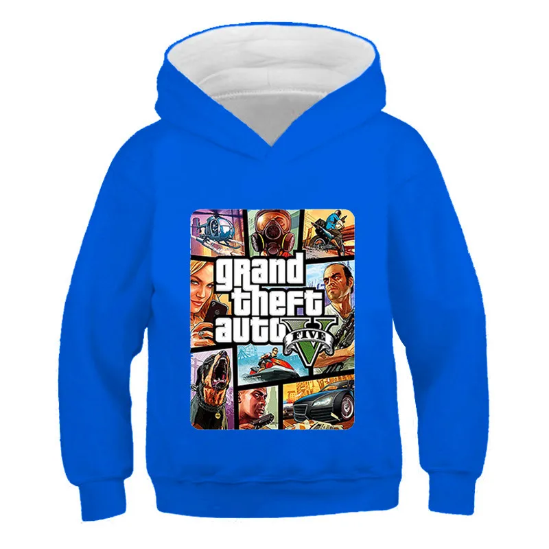 

Autumn Grand Theft Auto Gta5 Kids Hoodies Cartoon Shooting Game Printing Children Fashion Casual Pullover Girls Boys Sweatshirt