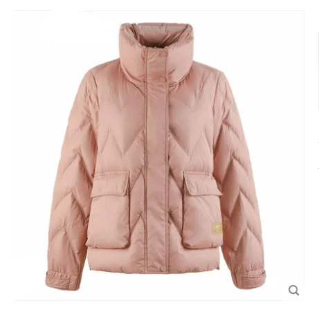 

Women's Winter Down Jackets Stand-up Collar White Duck Down Coats Femme Short Korean Jacket Fashion Chaqueta Mujer SQQ418
