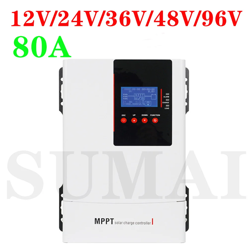 

New Smart 80A MPPT Solar Charge Controller 12V-48V 96V AUTO adapt Solar Panel Charger Cell with WIFI Solar Power Bank