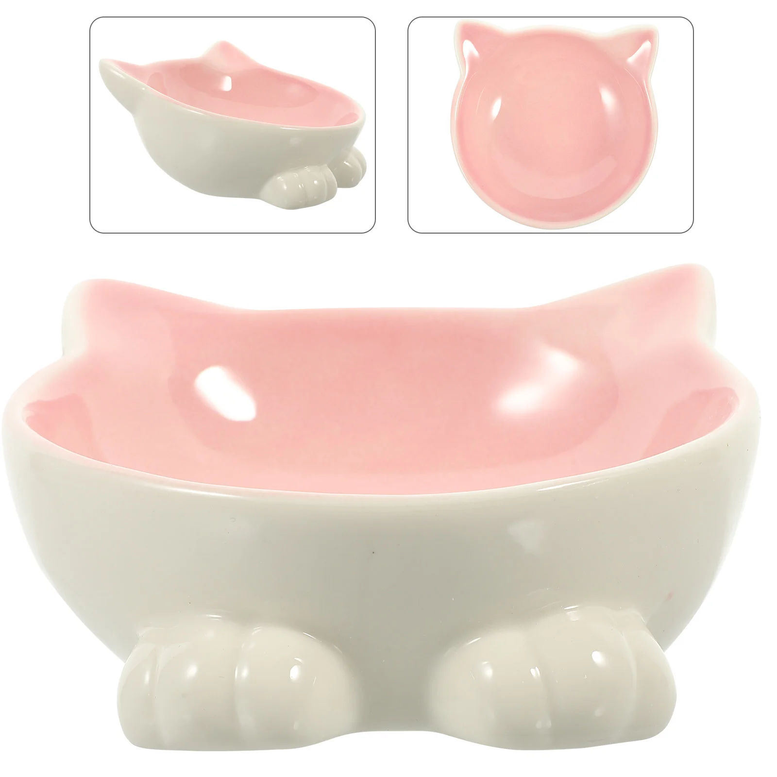 

Bowl Catpet Feeder Ceramic Puppy Neck Protectionbowls Supplies Feeding