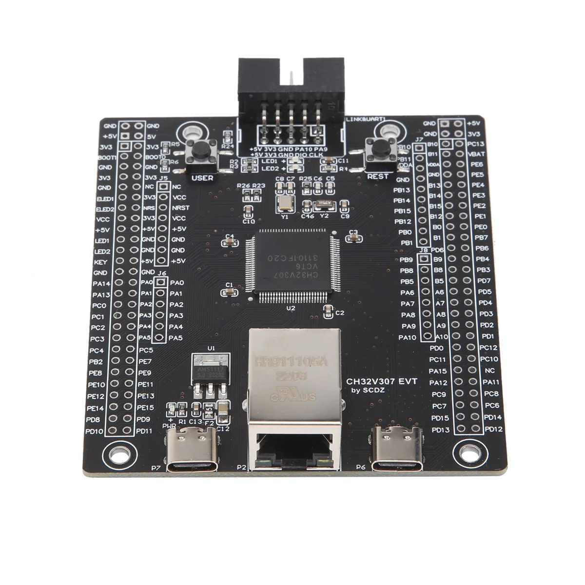 

CH32V307 Evaluation Board RISC-V MCU Onboard Wch-Link CH32V307VCT6 CH32V307V-EVT-R1