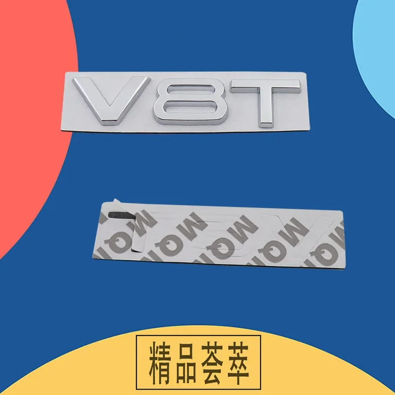 3D-эмблеманаклейказначок V8T V6T V6 V8 T на капот, крыло, багажник, заднюю часть автомобиля для A1 A3 A5 A6 A4 A7 Q3 Q5 Q7 (art.: 3920dc6975d3d) - 3920dc6975d3d