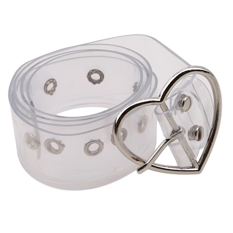 

Personality Fashion Ring All-match Buckle Transparent Width Belt Decoration Waist Men Women Fashion Tide