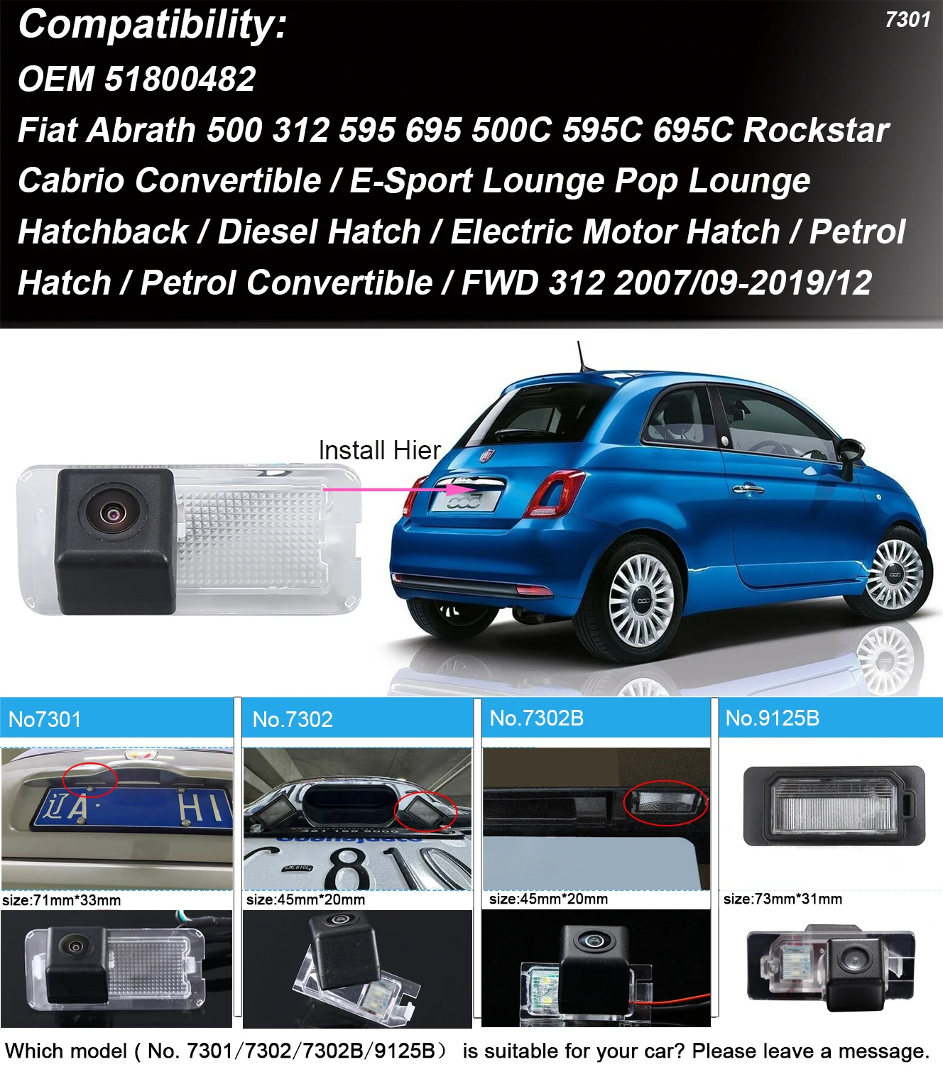 Автомобильная камера заднего вида HD для Fiat Abrath 500 595 695 500C 595C 695C Rockstar Cabrio Convertible Diesel