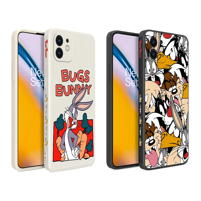 

Bunny B-bugs Phone Case For iPhone 14 13 12 11 Pro Max Mini X XR XSMAX SE20 8 7 Plus 6 6SPlus Silicone Cover