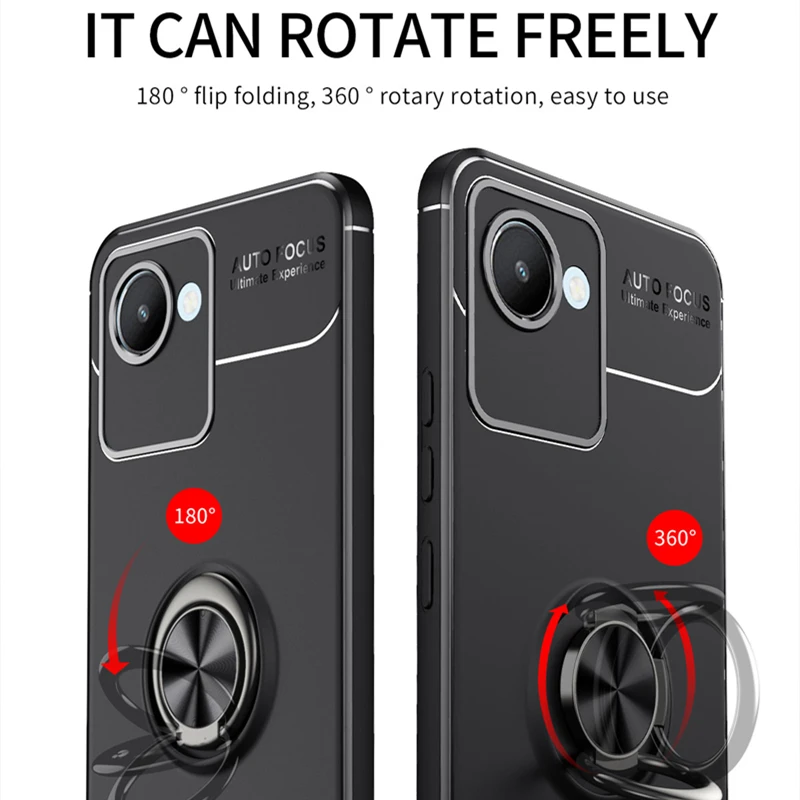 For Realme Narzo 50i Prime Case Cover OPPO Realme Narzo 50i Prime Soft Ring Magnetic Holder Cover Realme Narzo 50i Prime Fundas
