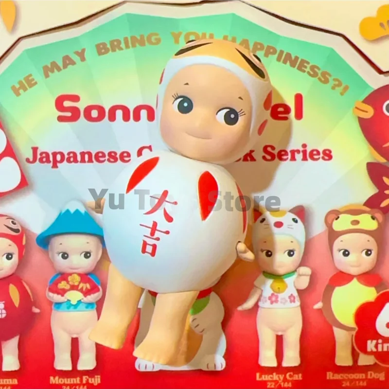 

Оригинальный умный ангел, коллекция японских мини-фигурок на удачу, Манеки-неко, набор талисманов для гаража, периферийный подарок с сумкой Угадай