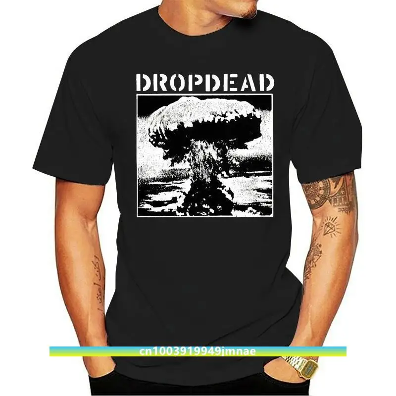 

Dropdead V12 T-shirt Black Hardcore Punk Grindcore All Sizes S-3XL Short Sleeve Cotton T Shirts Man Clothing TOP TEE