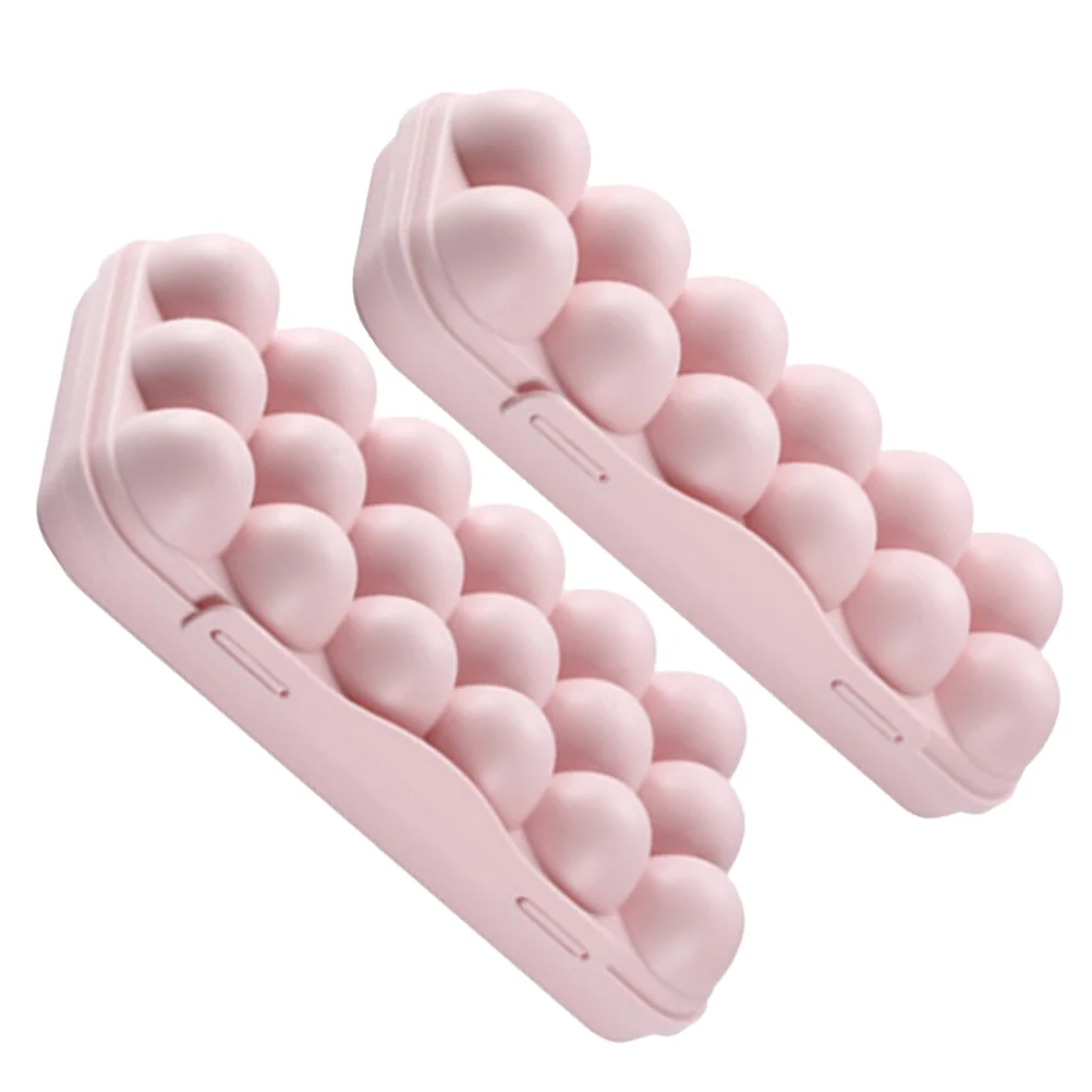 

2pcs Practical Creative Premium Convenient Lid Design Egg Cartons Egg Rack For Refrigerator Egg Organizer Egg Container for Home
