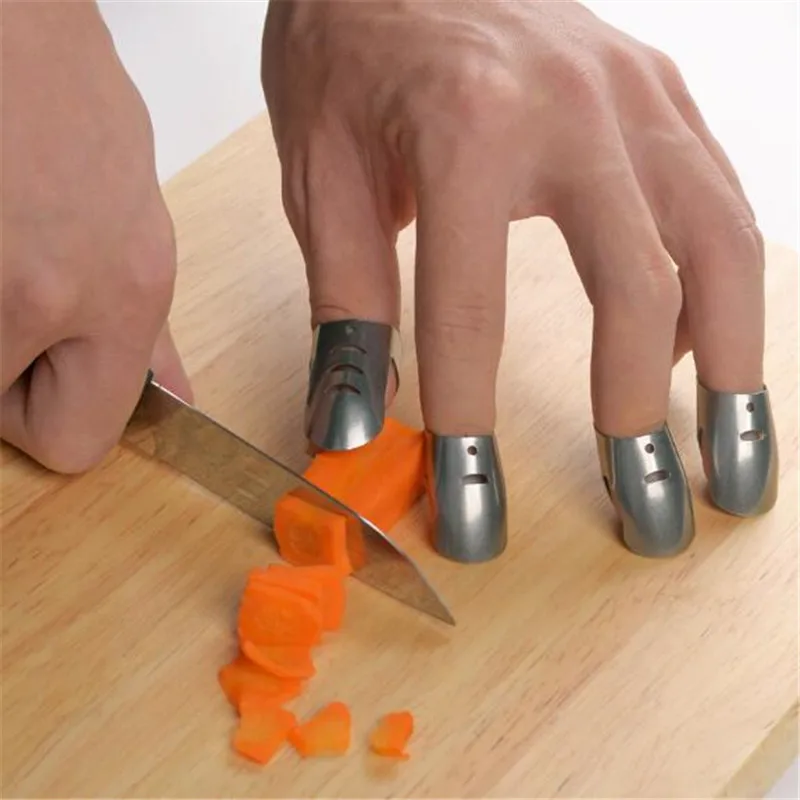 

4PCS Finger Protector Protects Your Fingers From Stainless Steel Knife Cutting Finger Tool Kitchen Gadgets Knives Accessories