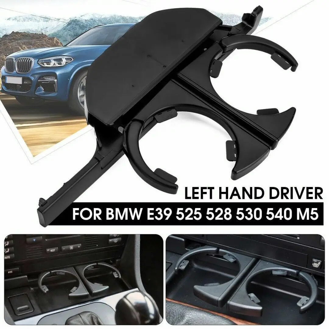 Black Car Dash Mounted Console Portable Retractable Drinks Cup Holder Fit For BMW 5 Series E39 525I 528I 530I 540I 51168190205