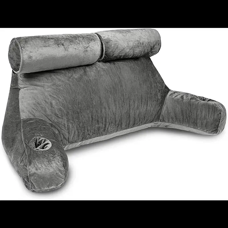 

VHPVHP Reading Pillow,Lumbar Pillows,Bed Rest Pillow,Removable Cover,with Memory Foam, Two Person,Grey