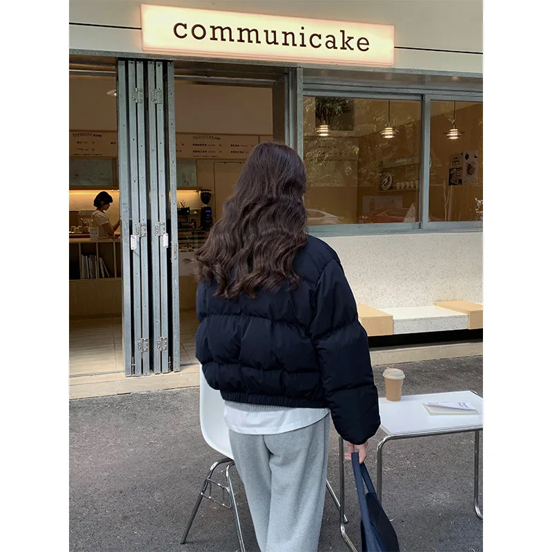 Casual metal button down jacket Women's winter down jacket jacket