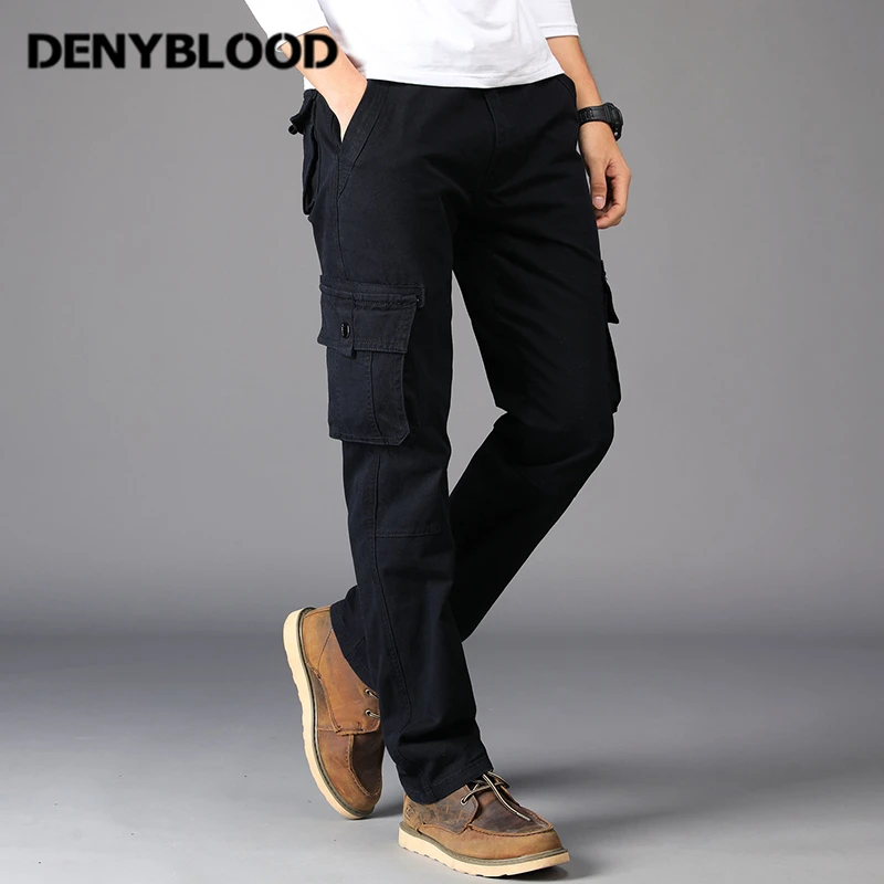 

Denyblood Jeans Mens Cargo Pants Mutil Pockets Army Green Military Trousers Khaki Chions Twill Long Pants Casual Pants 3508