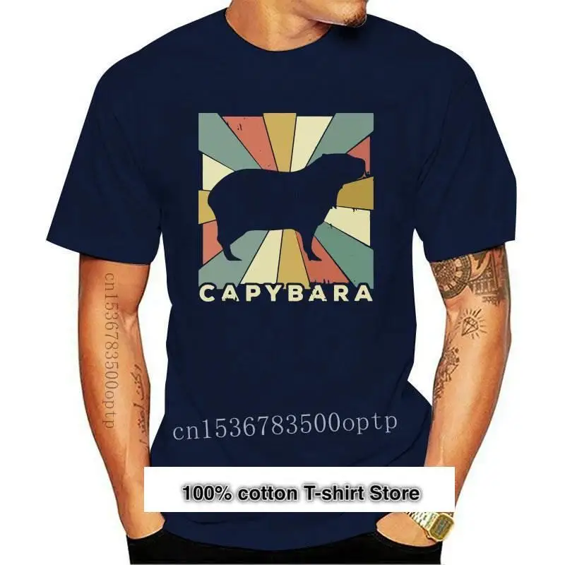 

Camiseta de манга corta para hombre y mujer, camisa clásica de capyлара Lover, Retro, Animal, унисекс