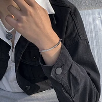 simple chain stick bracelets men trendy stainless steel hand chains jewelry 2022 fashion bracelets hand accessories