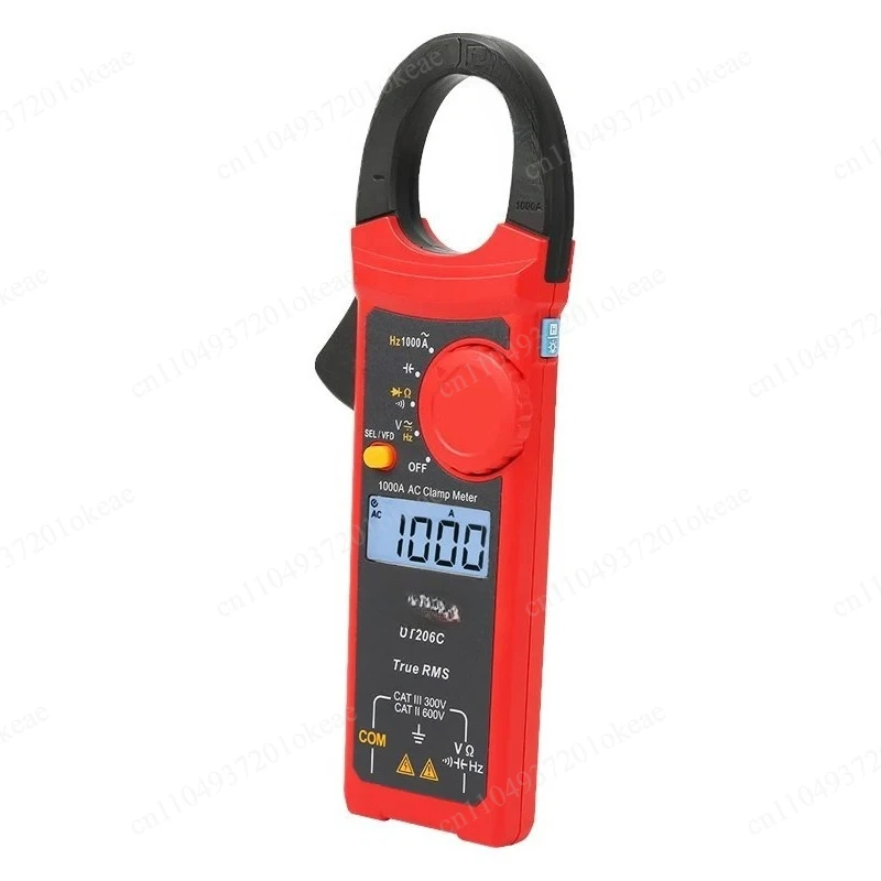 Фото Измеритель тока True RMS Clamp Table UT206C, тонкий, 1000А, с фильтром низких частот VFD №1