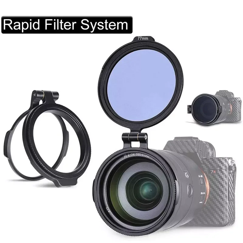 

2023 UURig RFS ND Filter Quick Release DSLR Camera Accessory Quick Switch Bracket for 58mm 67mm 72mm 77mm 82mm DSLR Lens Adapter
