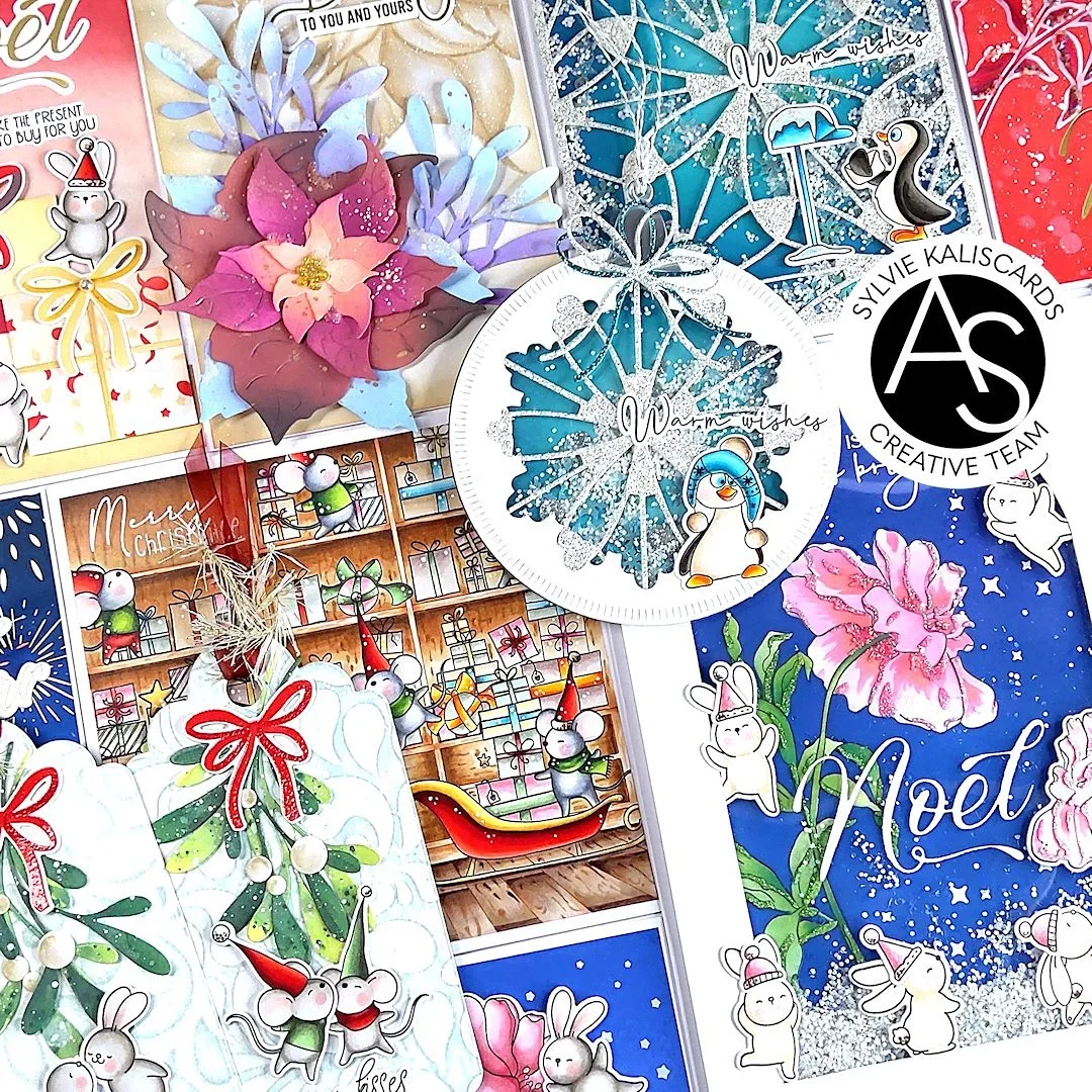 Рождественские праздничные металлические штампы с цветами и звездами