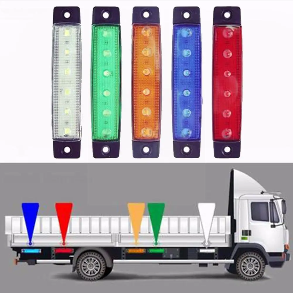 

6led Strip Side Light Led Long Side Light Waterproof Light Warning Supplies Car Anti-collision Lamp Indicator Truck Car N7f3