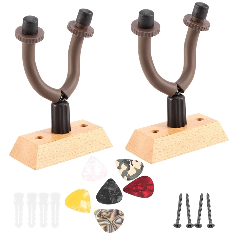 

Guitar Stand,Guitar Wall Mount,Guitar Wall Hanger With Screws, Guitar Hanger With 5 Pack Guitar Pick, Ukulele Wall Mount