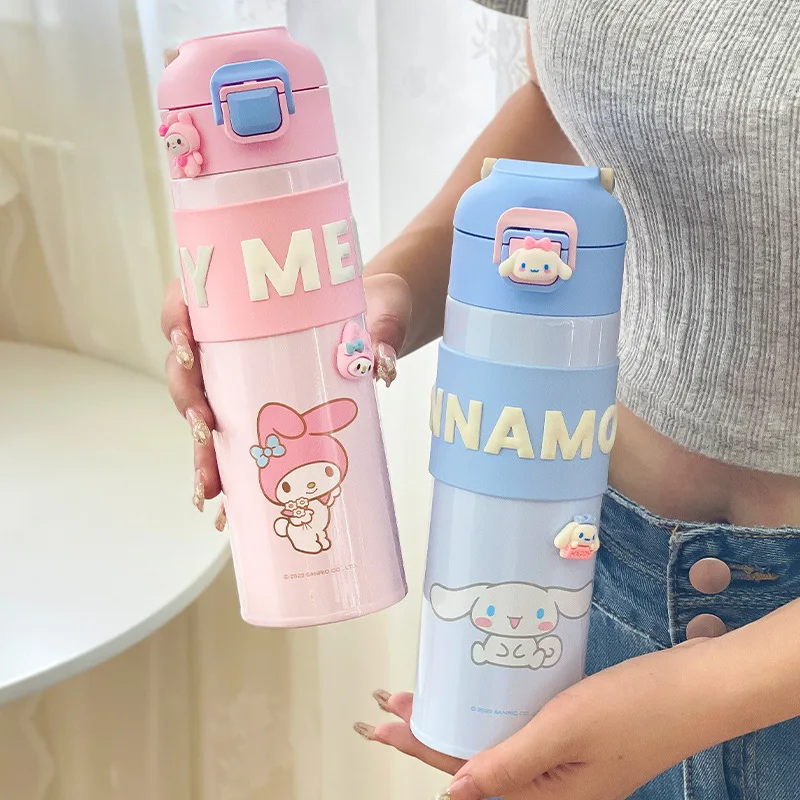 

Sanrio Thermos Mug Kuromi Cup My Melody Cartoon 316 Stainless Steel Portable Water Cup Travel Water Bottle Kawaii Cups Kids Gift