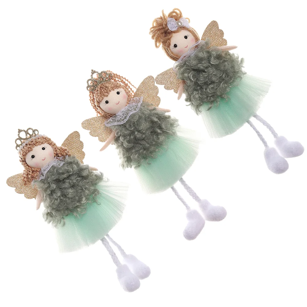 

3pcs Plush Elf Dolls Hanging Pendant Christmas Tree Hanging Decoration Stuffed Dolls Ornaments