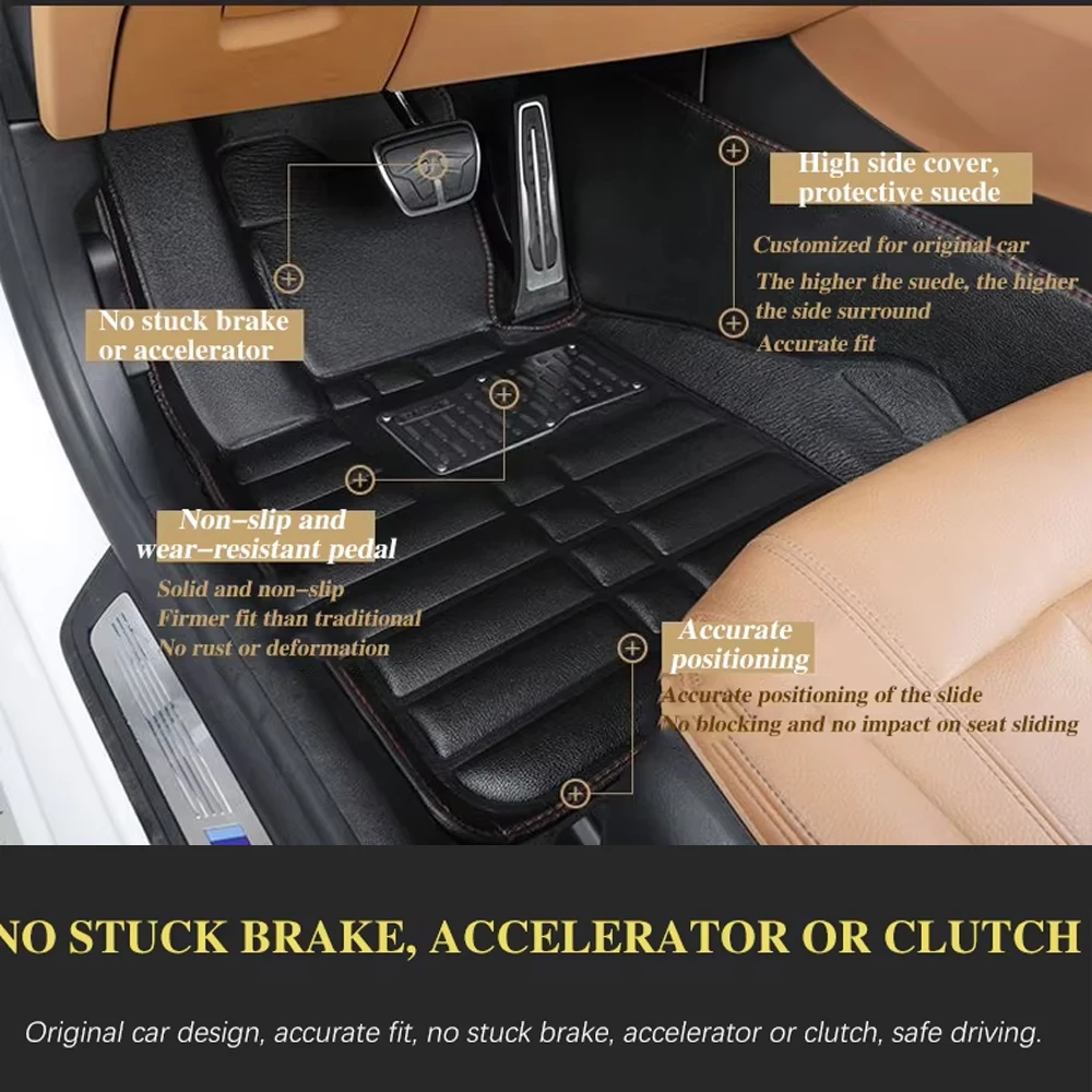 Фото Кожаные коврики для пола Honda Civic 11-го поколения FE Mitsuoka M55 2022~2025: Водонепроницаемые, на заказ, для салона, аксессуары №3