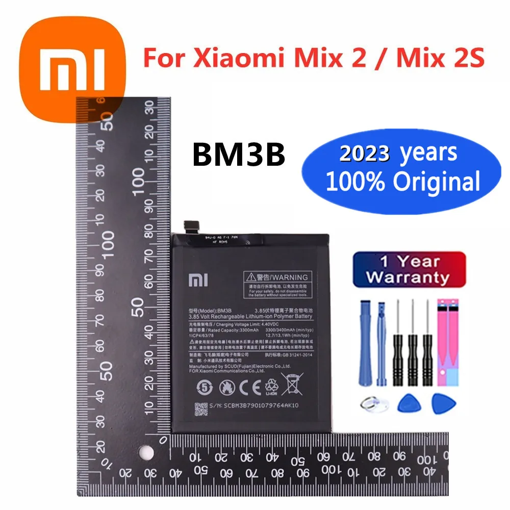 

2023 New 3300mAh BM3B 100% Original Battery For Xiaomi Mix 2 / Mix 2S Mix2 Mix2S High Capacity Phone Bateria Batteries + Tools