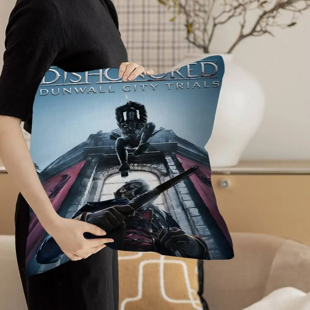 Фото Декоративная наволочка Game Dishonored в винтажном стиле с кленовым дизайном, декор для осеннего урожая, праздничное украшение, наволочка для подушки. №4