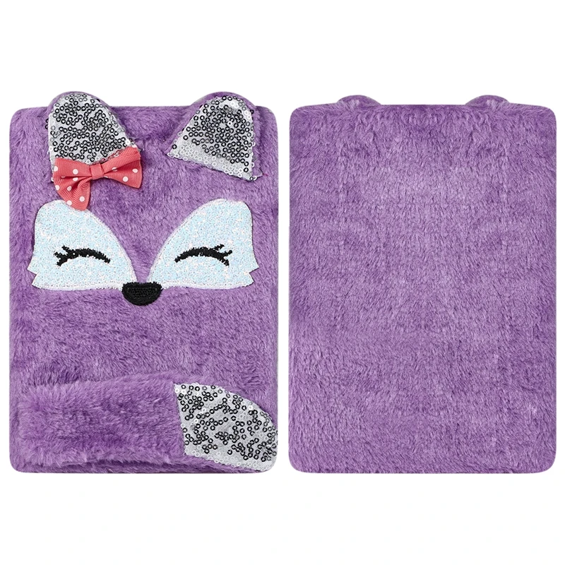 Милый Мультяшный Плюшевый Блокнот С Лисой Портативный Дневник Ежедневник