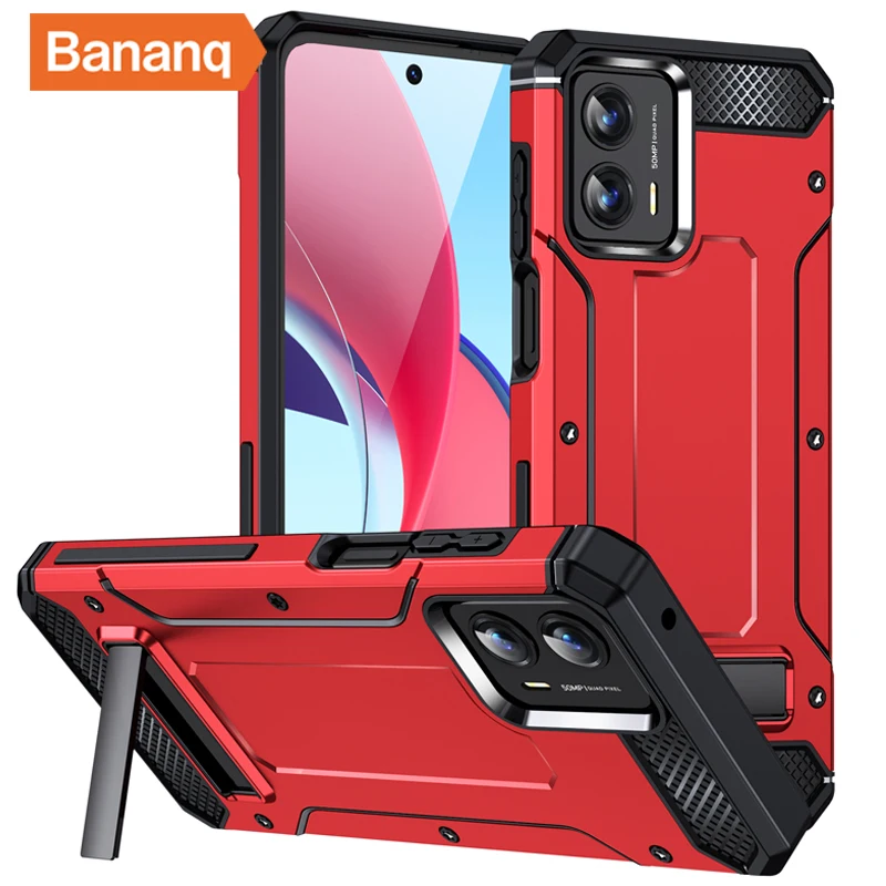 

Bananq ShockProof Stand Armor Case For Motorola G Play Pure Power Holder Phone Cover For Moto G Stylus 4G 5G 2021 2022 2023