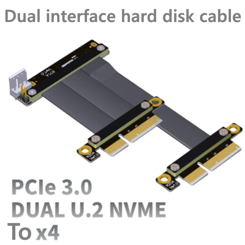 

U-2 Dual Port Cable interface U2 to pci-e 3.0 sdf-8639 Dual-Port NVMe extension line Intel PCIe extension cable super-speed