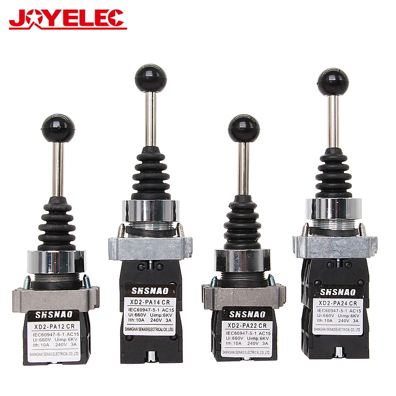 

2NO 2 позиционная защелка XD2-PA12 PA14 Кулисный Джойстик контроллер пружинный возврат поворотные переключатели сброс PA22 PA24 4NO 4 позиции
