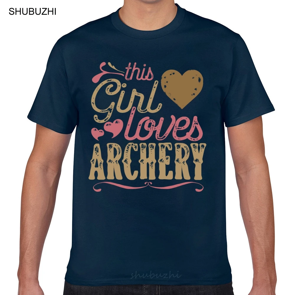 

Tops T Shirt Men this girl loves archery Summer Harajuku Cotton Male Tshirt male brand teeshirt men summer cotton t shirt